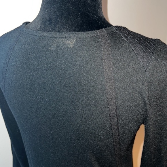 Vanessa Bruno ATHE little black dress mixed media wool / Lace blend Sz 1 / XS - Picture 7 of 14